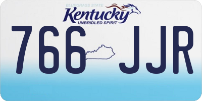 KY license plate 766JJR