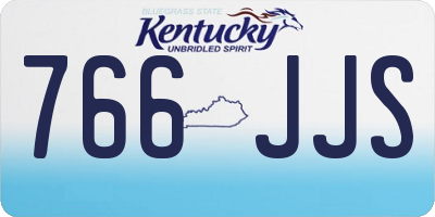 KY license plate 766JJS