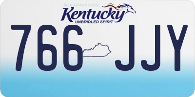 KY license plate 766JJY
