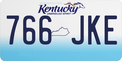 KY license plate 766JKE