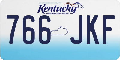 KY license plate 766JKF