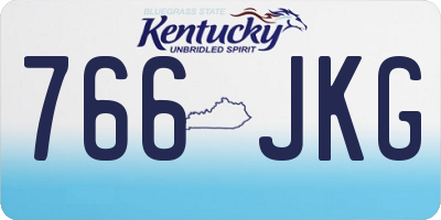 KY license plate 766JKG