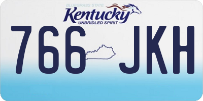 KY license plate 766JKH