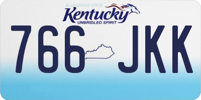 KY license plate 766JKK