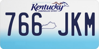 KY license plate 766JKM