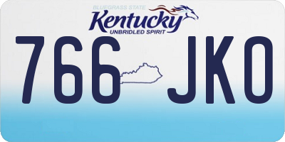 KY license plate 766JKO