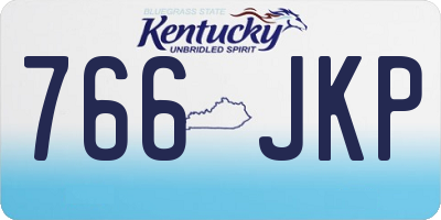 KY license plate 766JKP