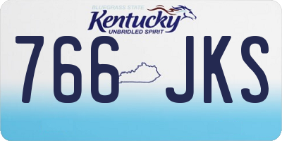 KY license plate 766JKS