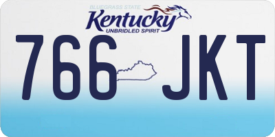 KY license plate 766JKT