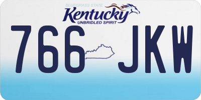 KY license plate 766JKW
