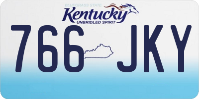 KY license plate 766JKY