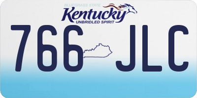 KY license plate 766JLC