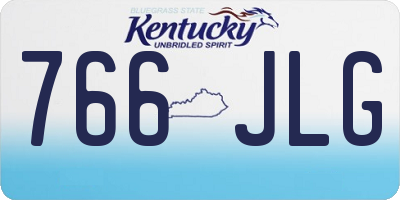 KY license plate 766JLG