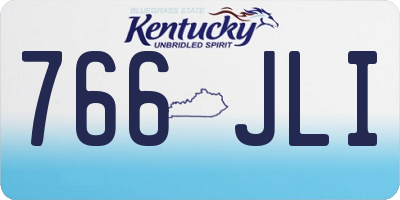 KY license plate 766JLI