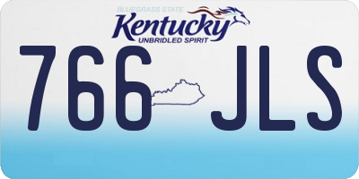 KY license plate 766JLS