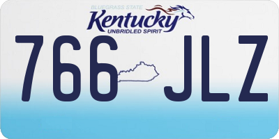KY license plate 766JLZ