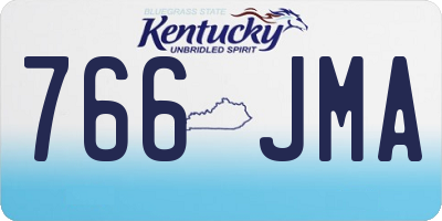 KY license plate 766JMA