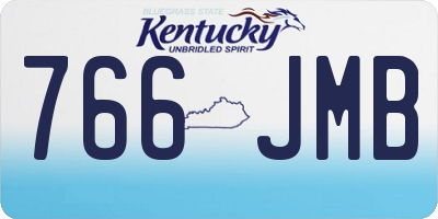 KY license plate 766JMB