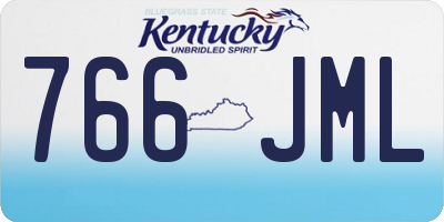KY license plate 766JML