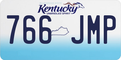 KY license plate 766JMP