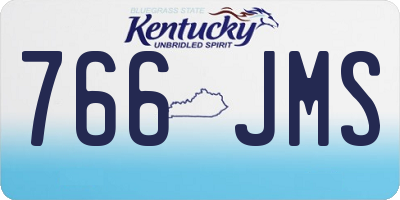 KY license plate 766JMS