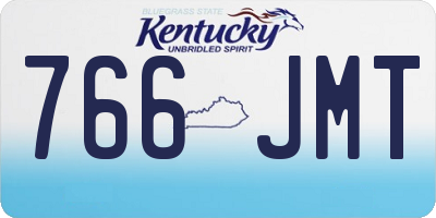 KY license plate 766JMT