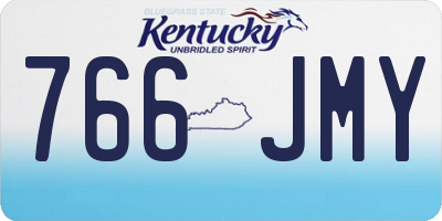 KY license plate 766JMY