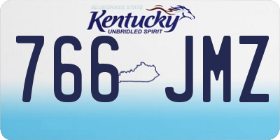 KY license plate 766JMZ