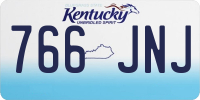 KY license plate 766JNJ