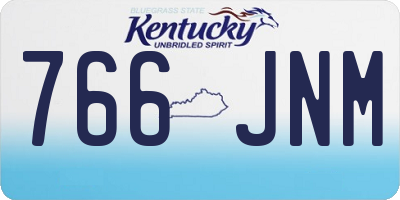KY license plate 766JNM