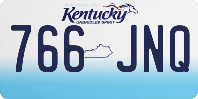 KY license plate 766JNQ