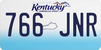 KY license plate 766JNR