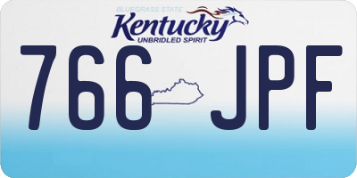 KY license plate 766JPF