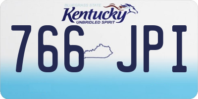 KY license plate 766JPI