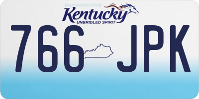 KY license plate 766JPK