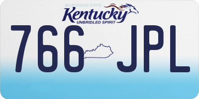 KY license plate 766JPL
