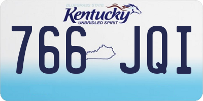 KY license plate 766JQI