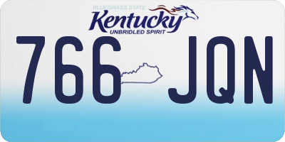 KY license plate 766JQN