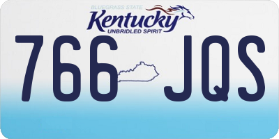 KY license plate 766JQS