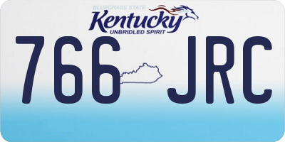 KY license plate 766JRC