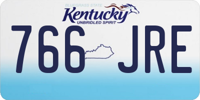 KY license plate 766JRE