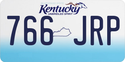 KY license plate 766JRP