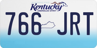KY license plate 766JRT