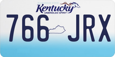 KY license plate 766JRX
