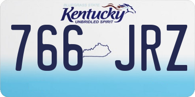 KY license plate 766JRZ