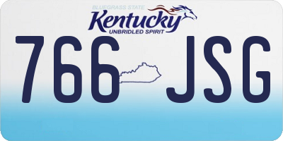 KY license plate 766JSG