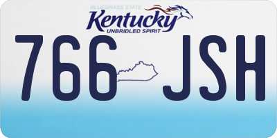 KY license plate 766JSH