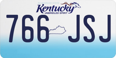 KY license plate 766JSJ