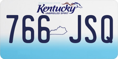 KY license plate 766JSQ