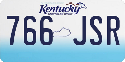 KY license plate 766JSR
